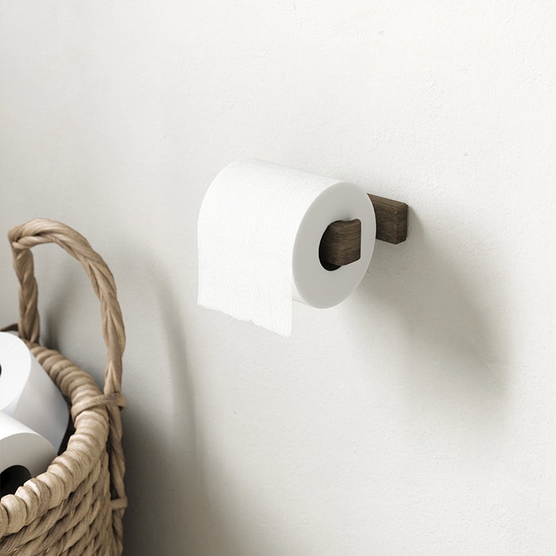 Andersen Toiletspapirholder - 13,5x8,5 cm, Bejdset Matt Lacquer Eg