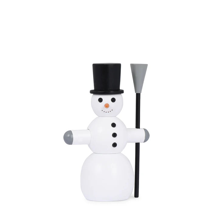 Novoform Snemand med kost i hvid bøgetræ Flere varianter - Lille