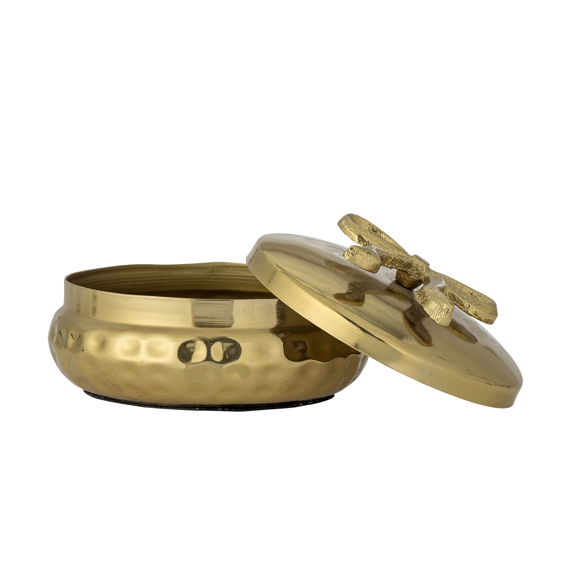 Bloomingville - Meera Krukke m/låg, Guld, Metal, D10xH6 cm