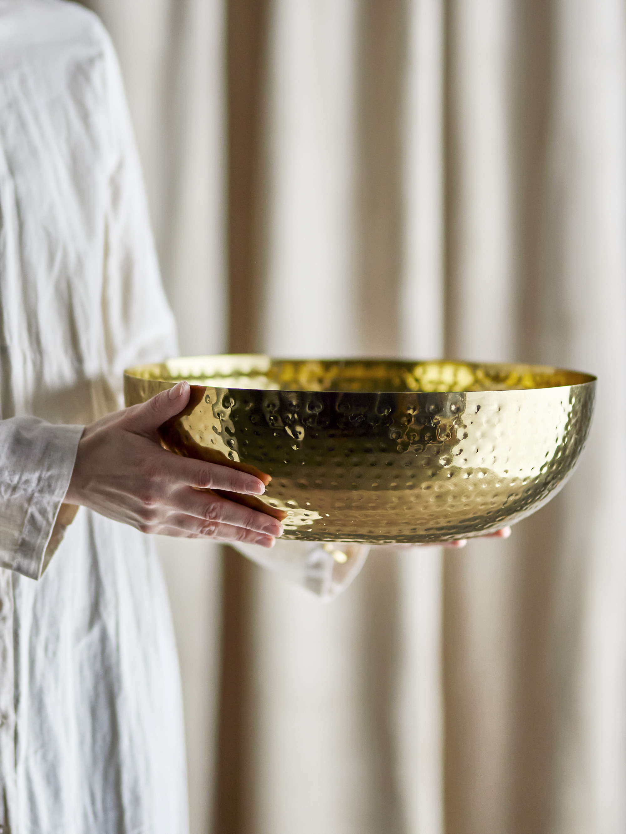 Mettemarie Skål, D36xH13 cm, Guld
