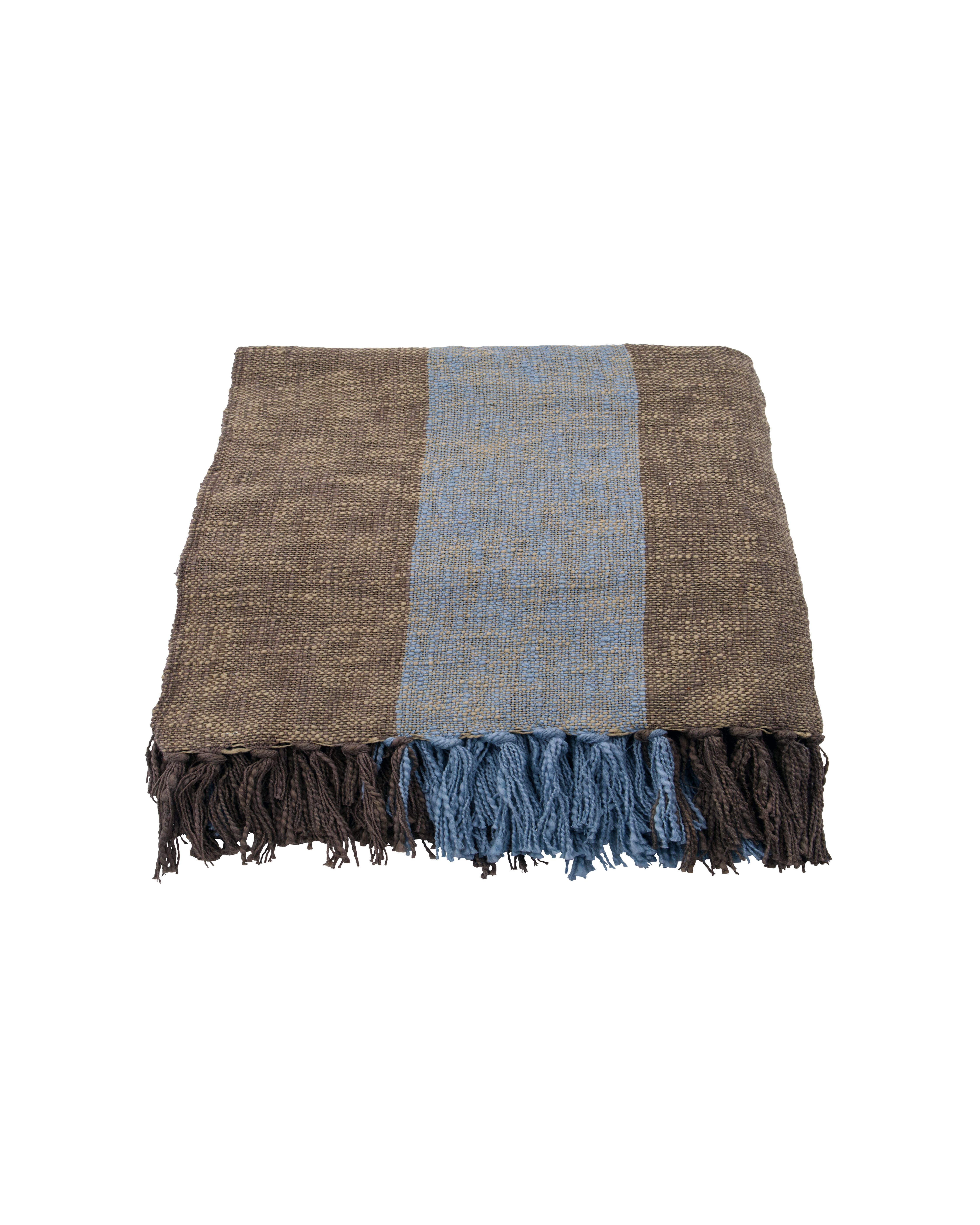 House Doctor - Tæppe, Ponra, Brun, Lyseblå