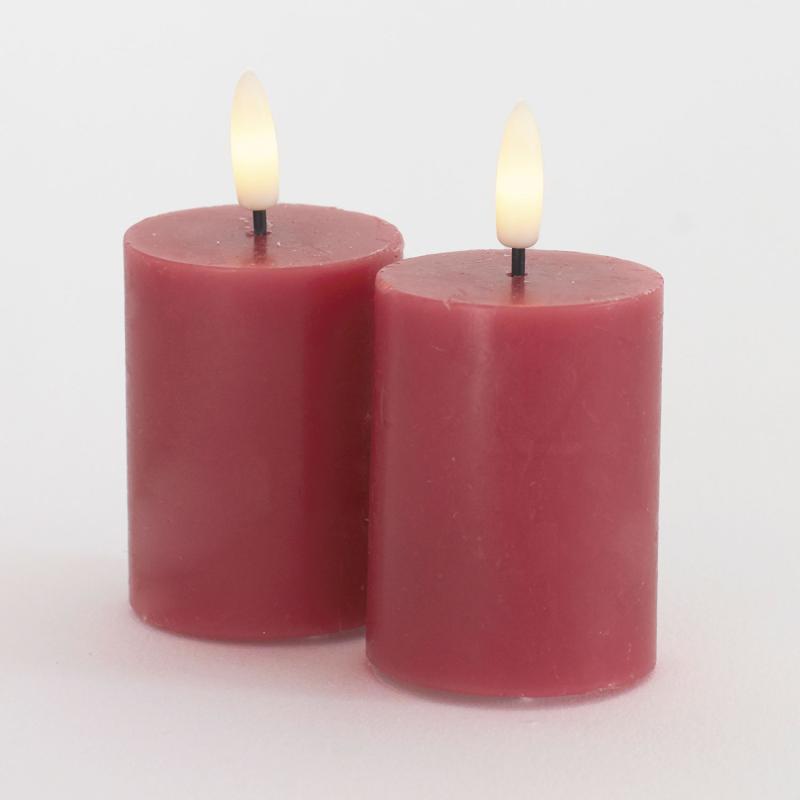 Sirius - Sille Mini 2 stk. sæt, Ø5xH6,5 cm, Rød/lilla Blomme