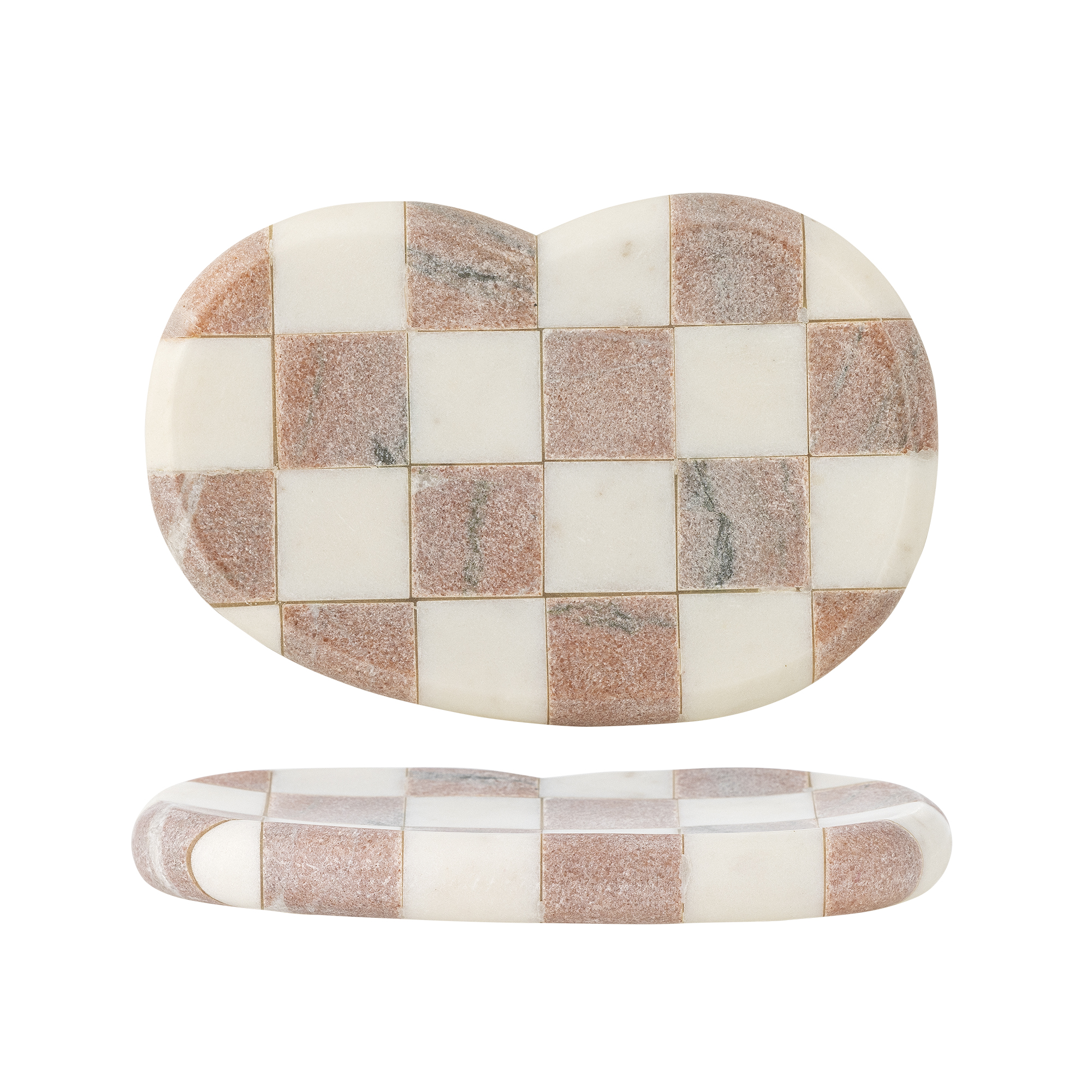 Bloomingville - Petrea Fad, Rosa, Marmor, L22xH2,5xW14,5 cm billede