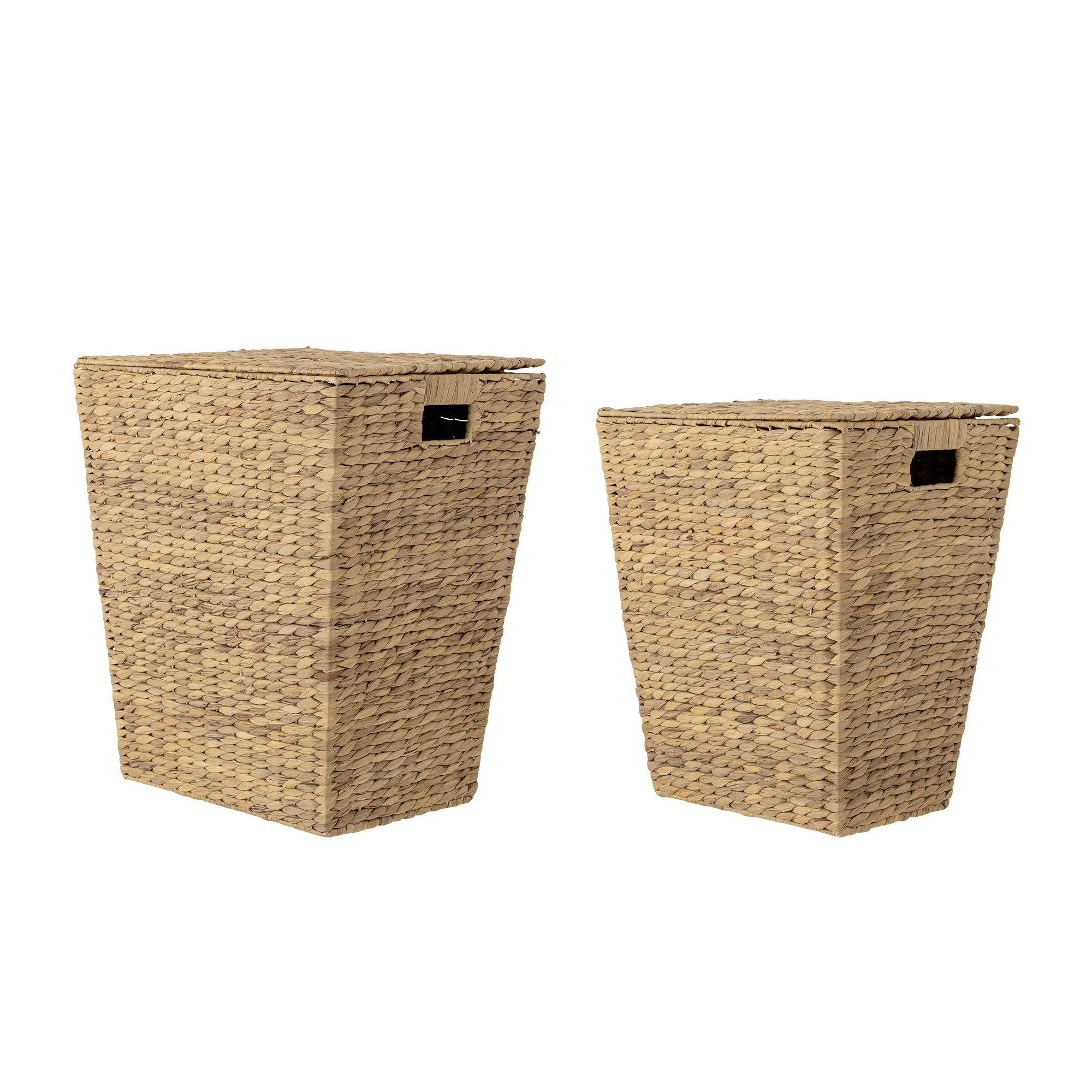 Bloomingville - Mios Vasketøjskurv, Natur, Vandhyacint, L40xH45xW30/L44xH50xW34 cm, Set of 2