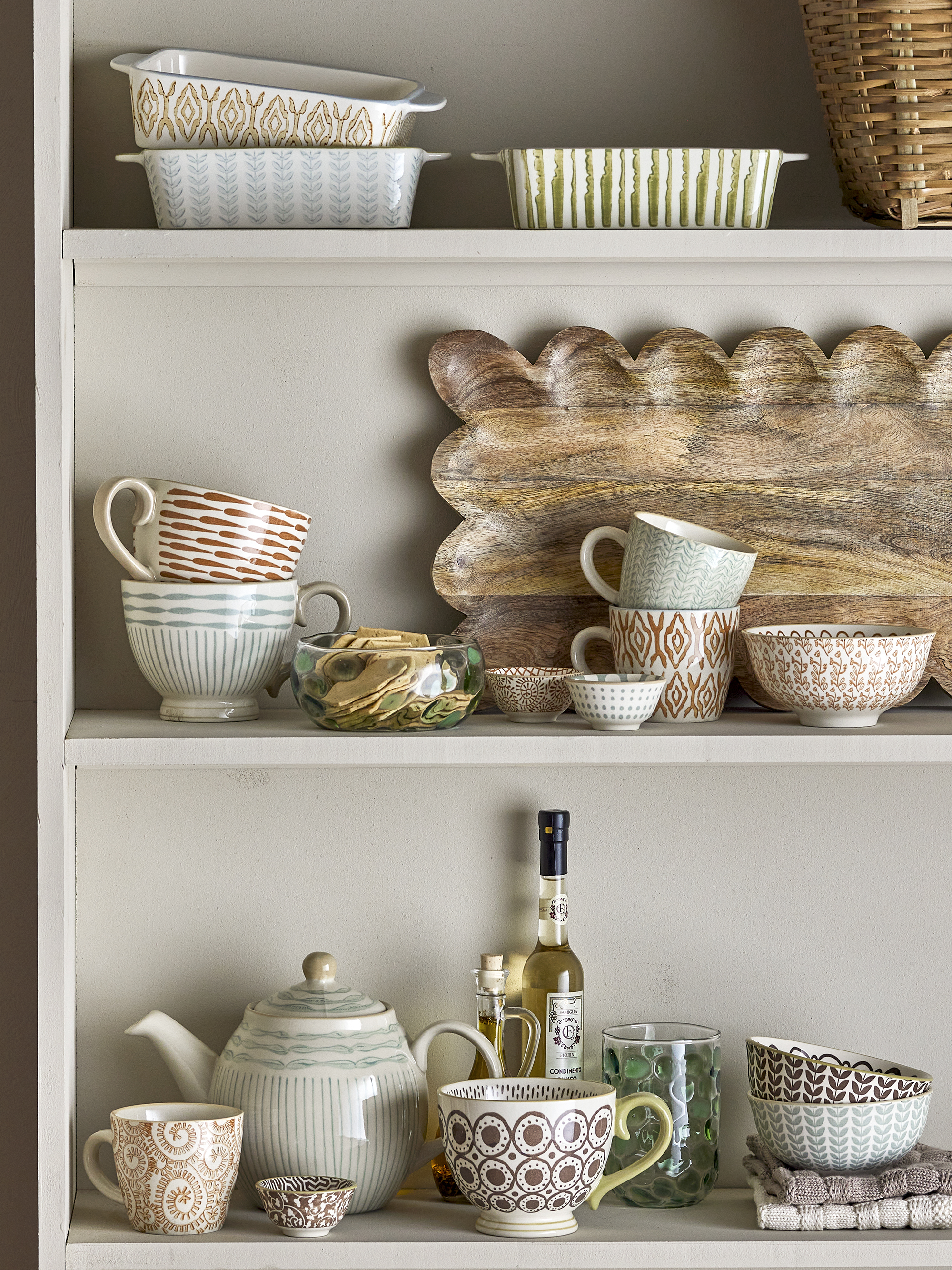 Maple Skål, Grøn, Stentøj, D11,5xH5,5 cm