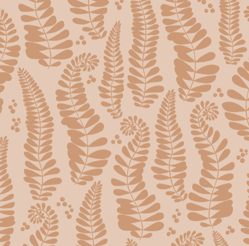 Akryldug med antiskrid – Fern Sweet – Notes by Susanne Schjerning - i metermål