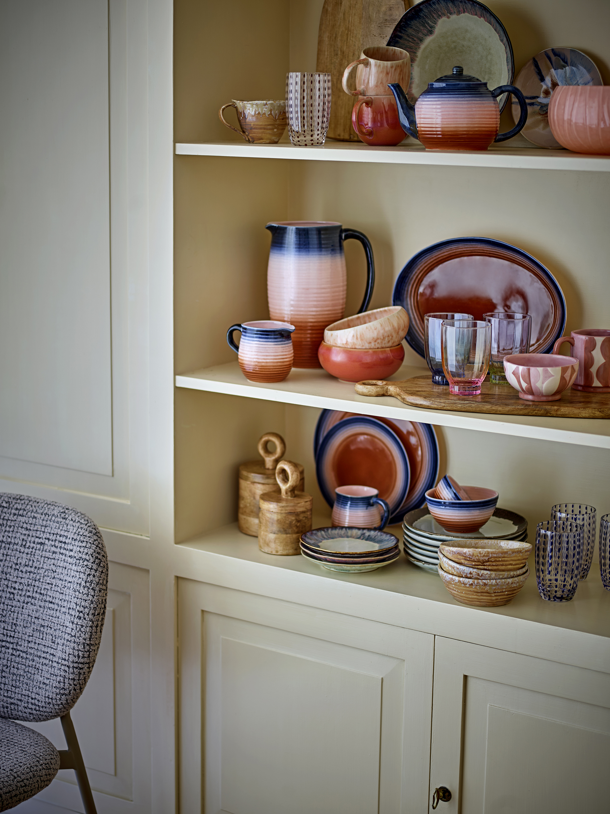 Nicoline Drikkeglas, Multifarvet, Glas, D8xH11 cm, Set of 6