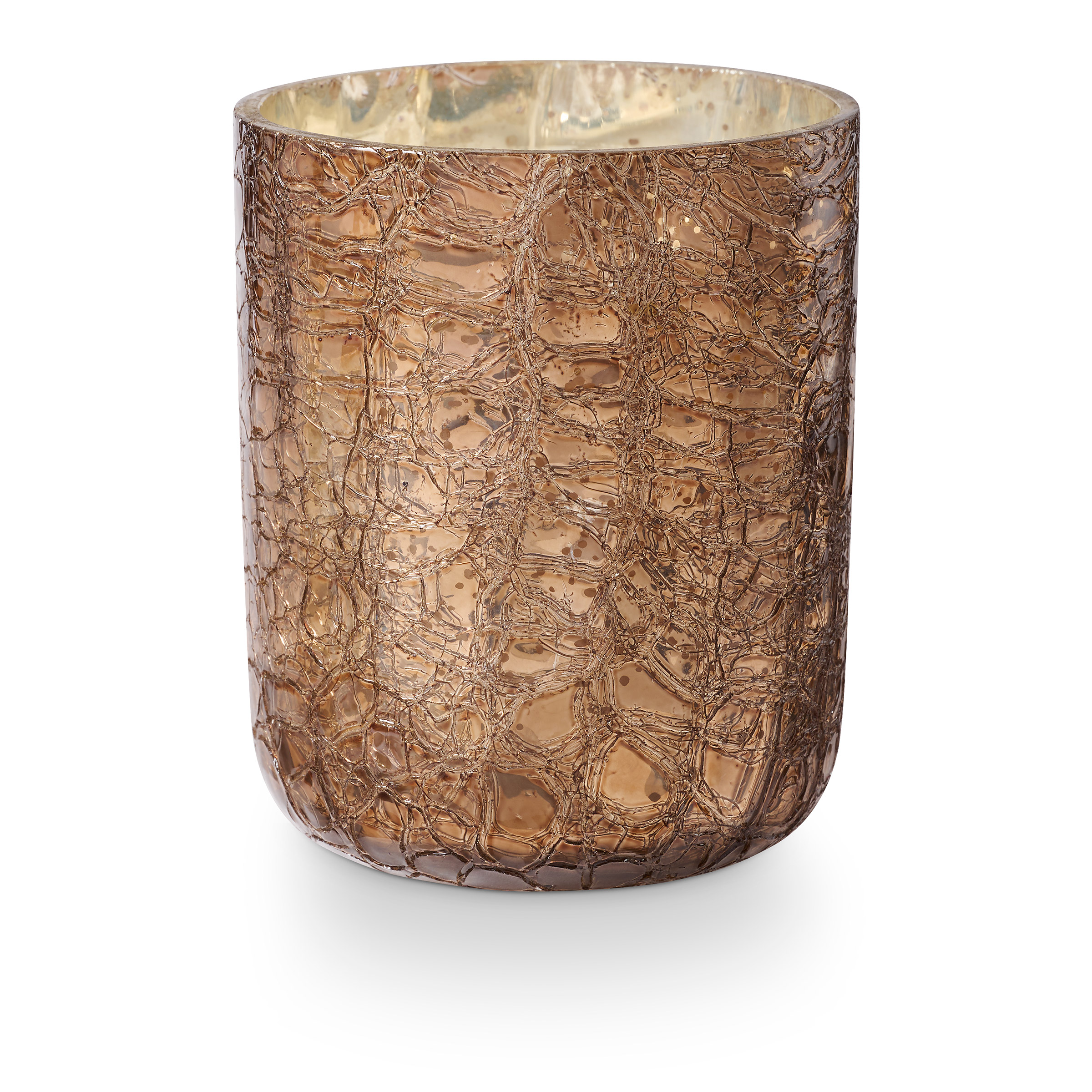Bloomingville - Woodfire Crackle Glas Duftlys, Brun,, 235 G. - 40 Hours - D7,5xH9 cm billede