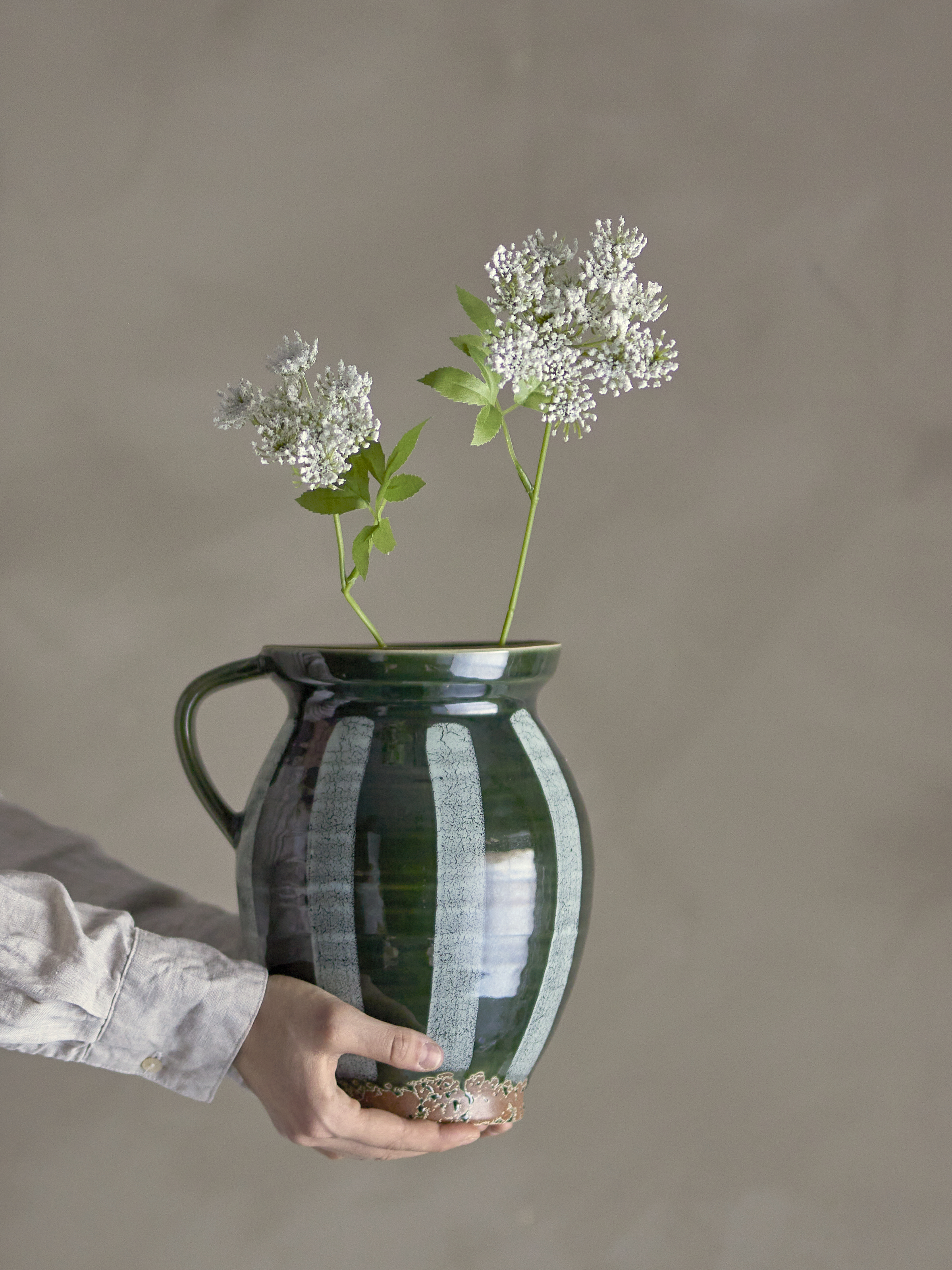 Fennel Stilk, Hvid, Kunstige Blomster, D14xH66 cm