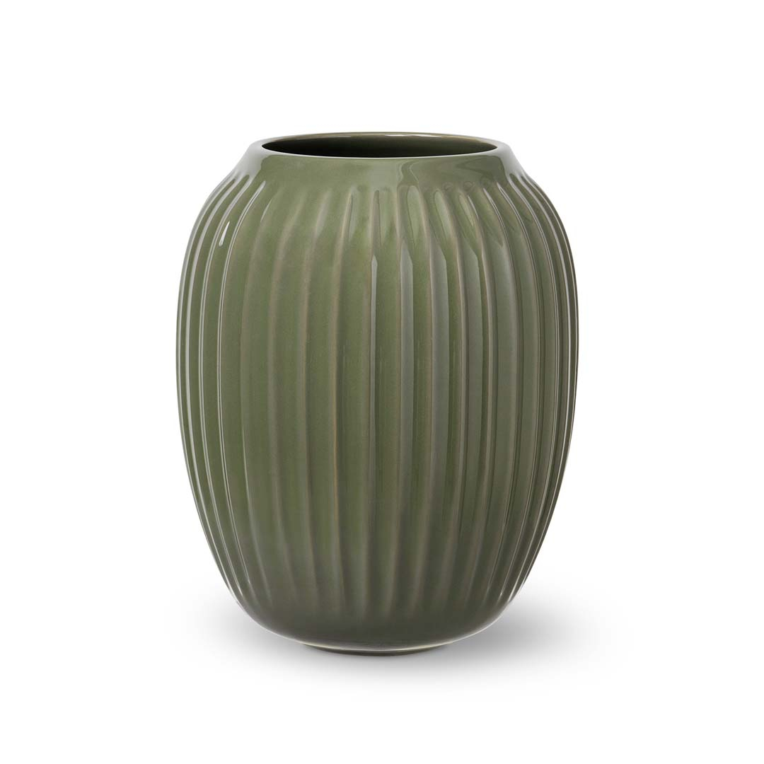 Hammershøi Vase, H 21 cm, mørk grøn