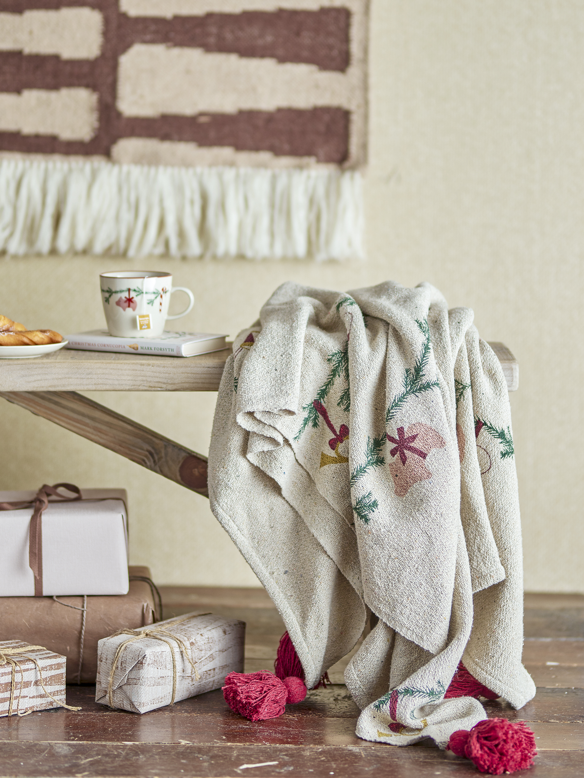 Yule Plaid, L160xB130 cm, Natur*