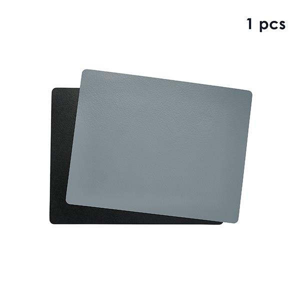 Aida - Quadro - vendbar dækkeserviet genbrugslæder sort/grå 1 stk