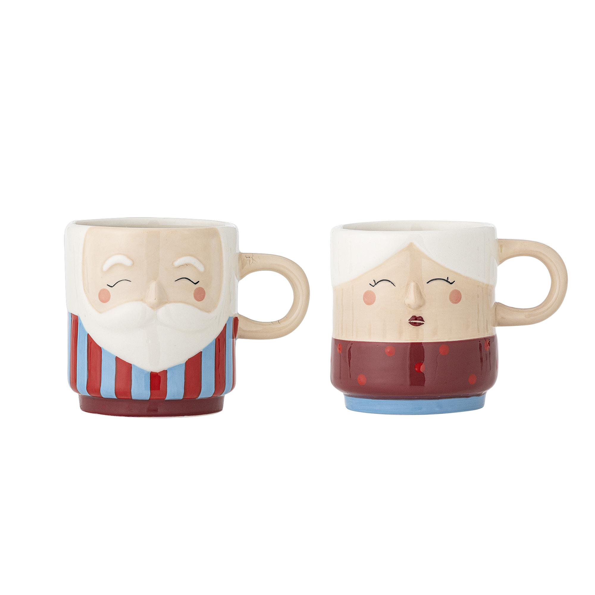 Bloomingville - Granny Kop, Rød, Stentøj, D8xH9 cm, Set of 2