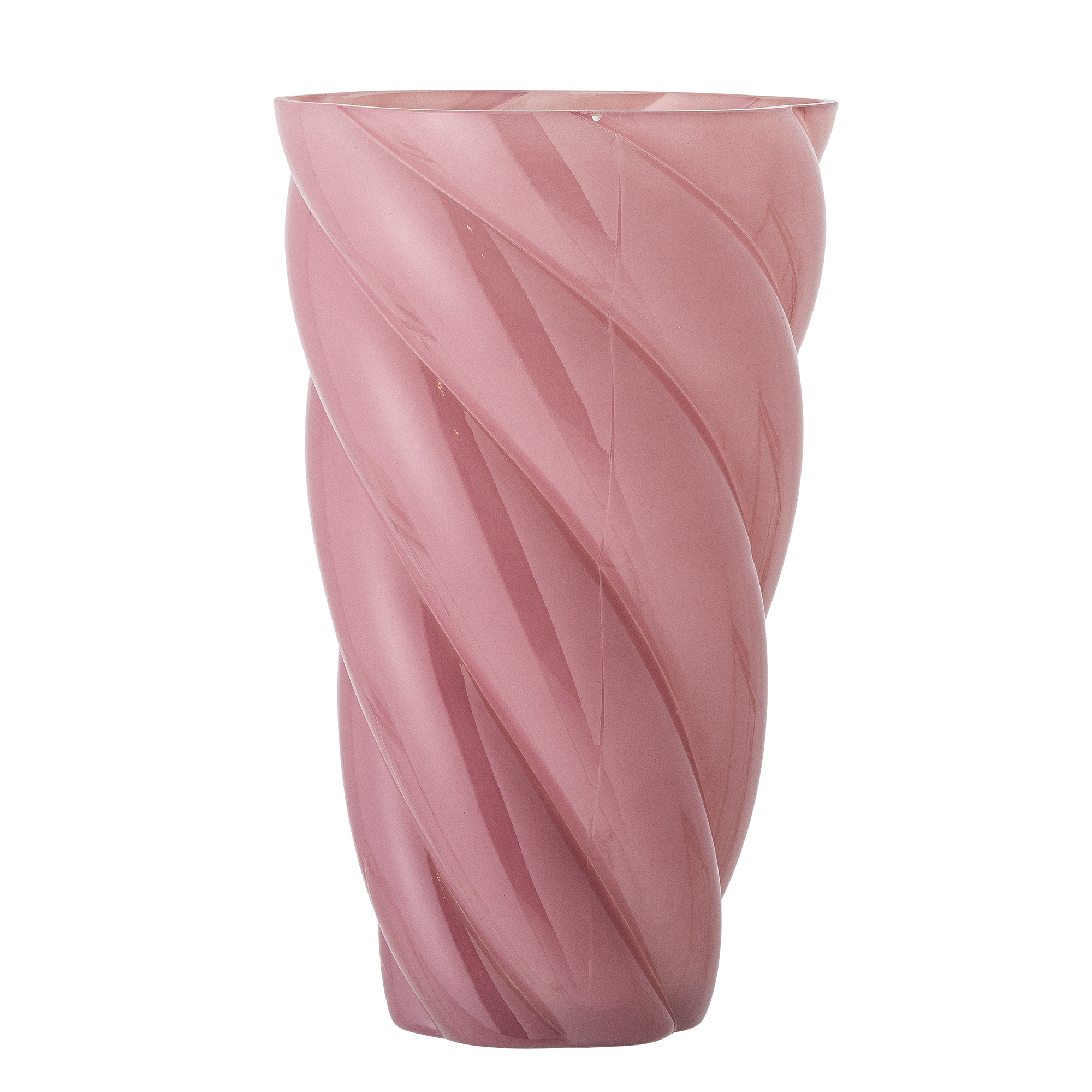 Bloomingville - Callo Vase, Rosa, Glas, D17xH29 cm billede