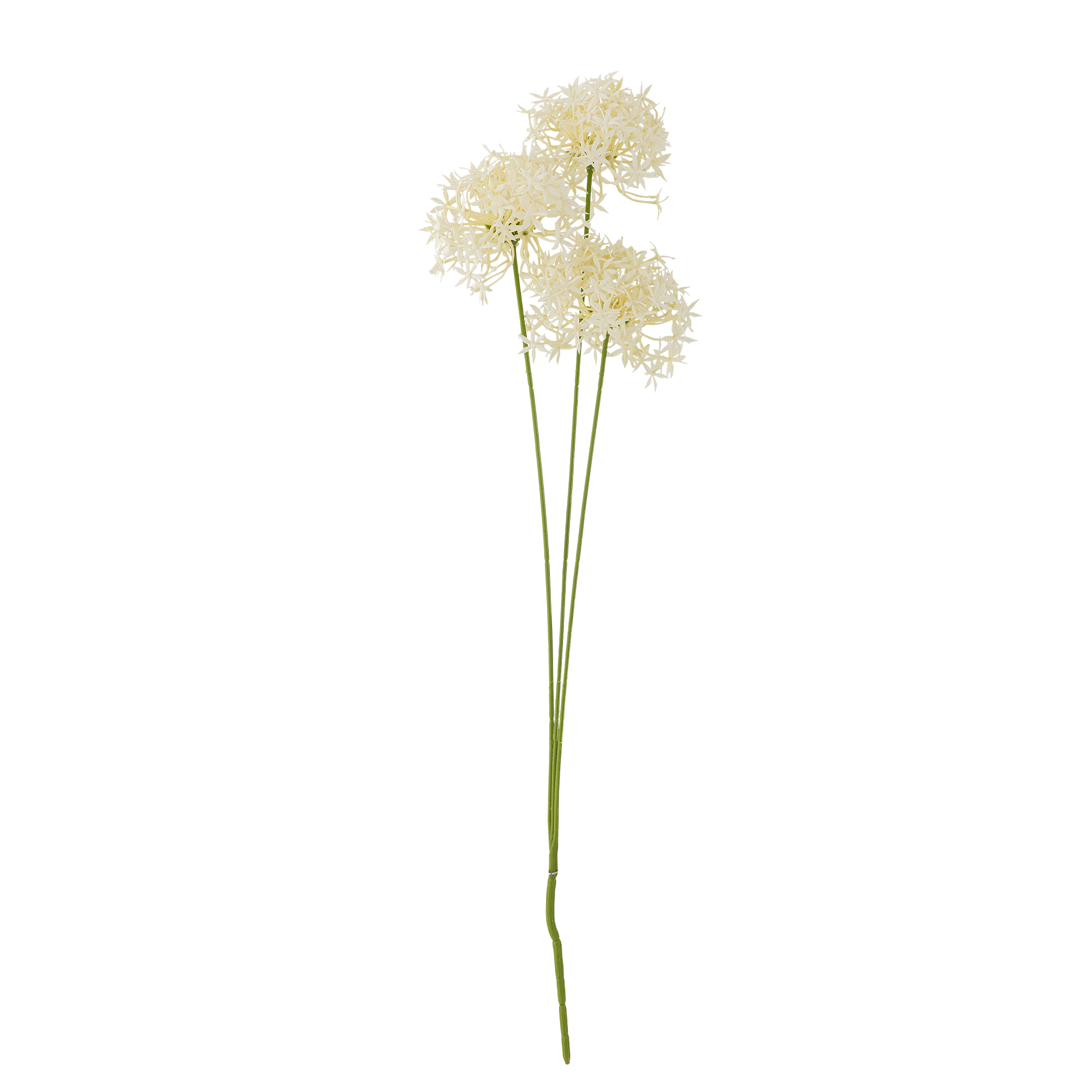 Bloomingville - Allium Stilk, Hvid, Kunstige Blomster, D18xH64 cm billede