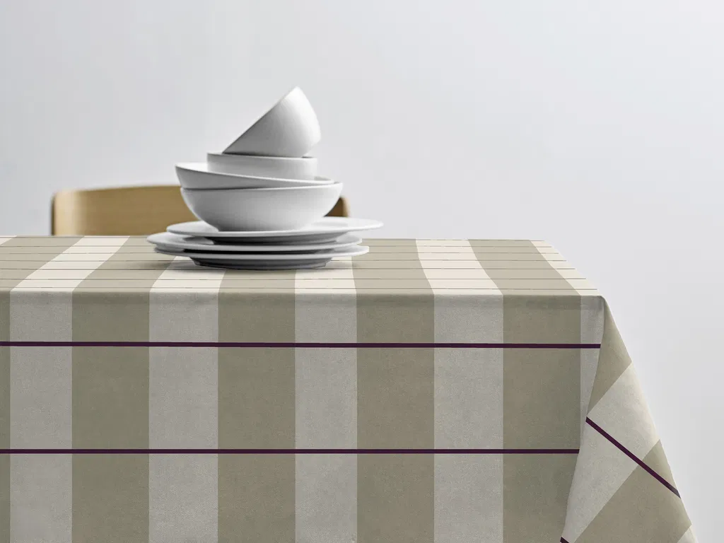 Södahl - Akryldug med antislip Blocks Eucalyptus - i metermål