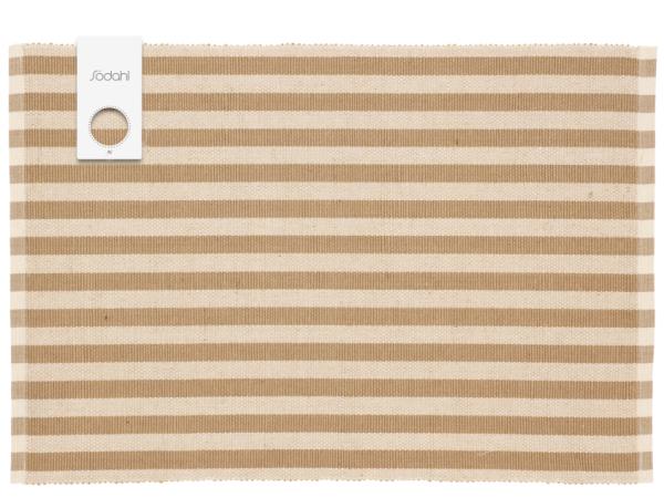 Södahl Statement Stripe Dækkeserviet 33 x 48 cm 2 stk. Beige