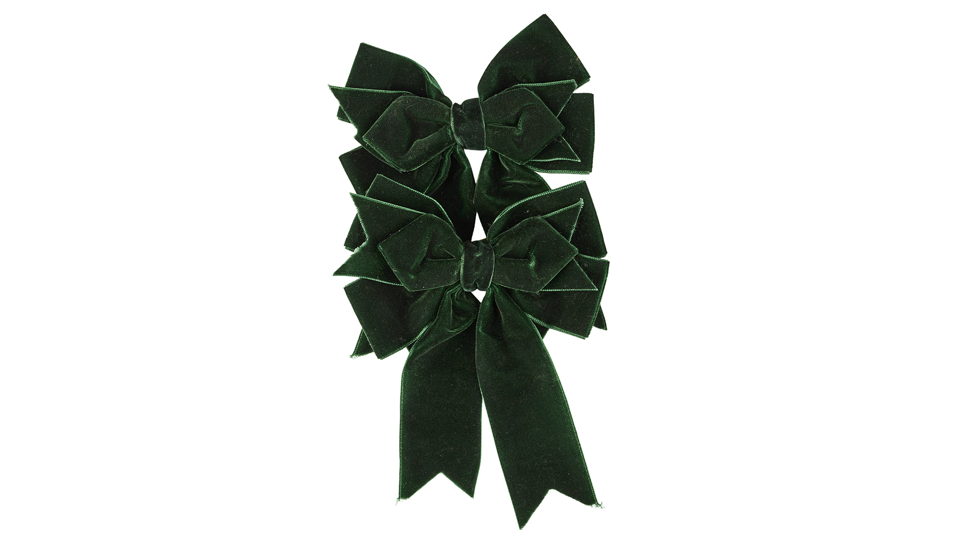 2Have - Sløjfe Velour S/2 15 cm. clips Grøn