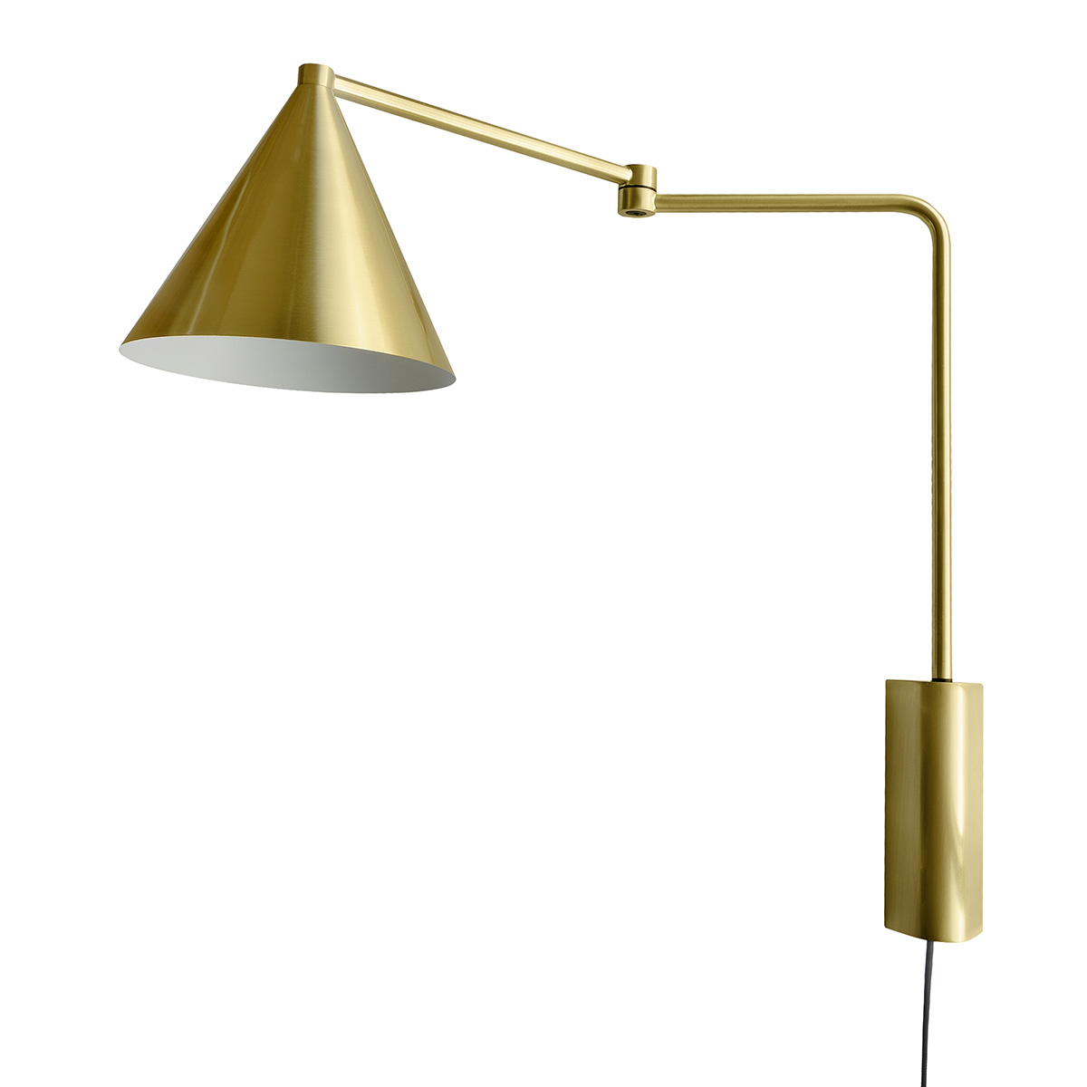 MOUD Home - Más væglampe børstet messing