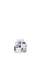 Kähler - Hammershøi Christmas Gaver lysestage Ø7.5 cm hvid m. deko