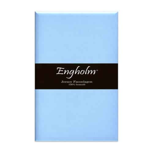 Engholm Textiles - Jersey faconlagen, 140x200x20 cm, Lys Blå