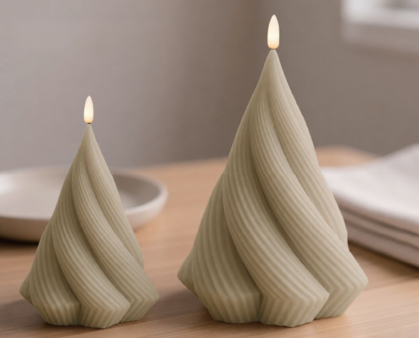 Skandi - Spiral Lys 2-Pak - Sand