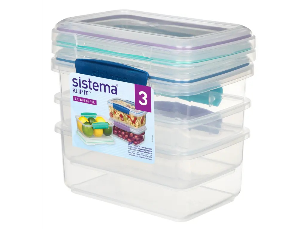 Sistema 3-pack 1l Rectangular - Tilbehør til køkken
