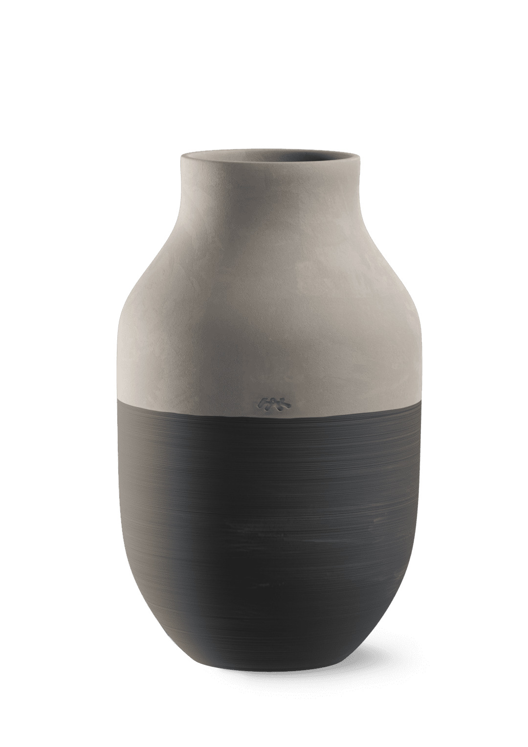 Kähler - Omaggio Circulare Vase H31 cm antracitgrå