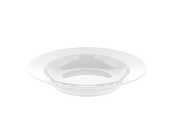 Pillivuyt Eventail Tallerken dyb med fane Dia 22 cm Hvid