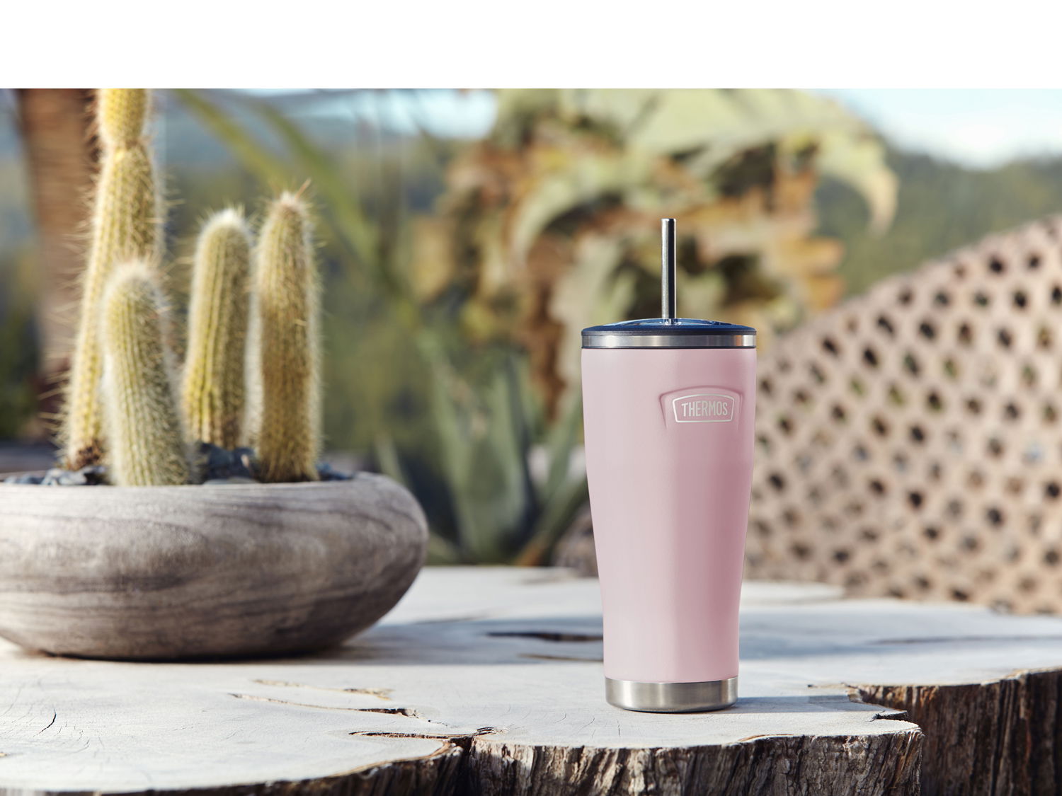 Thermos Termokrus med sugerør 0,7 liter Lyserød