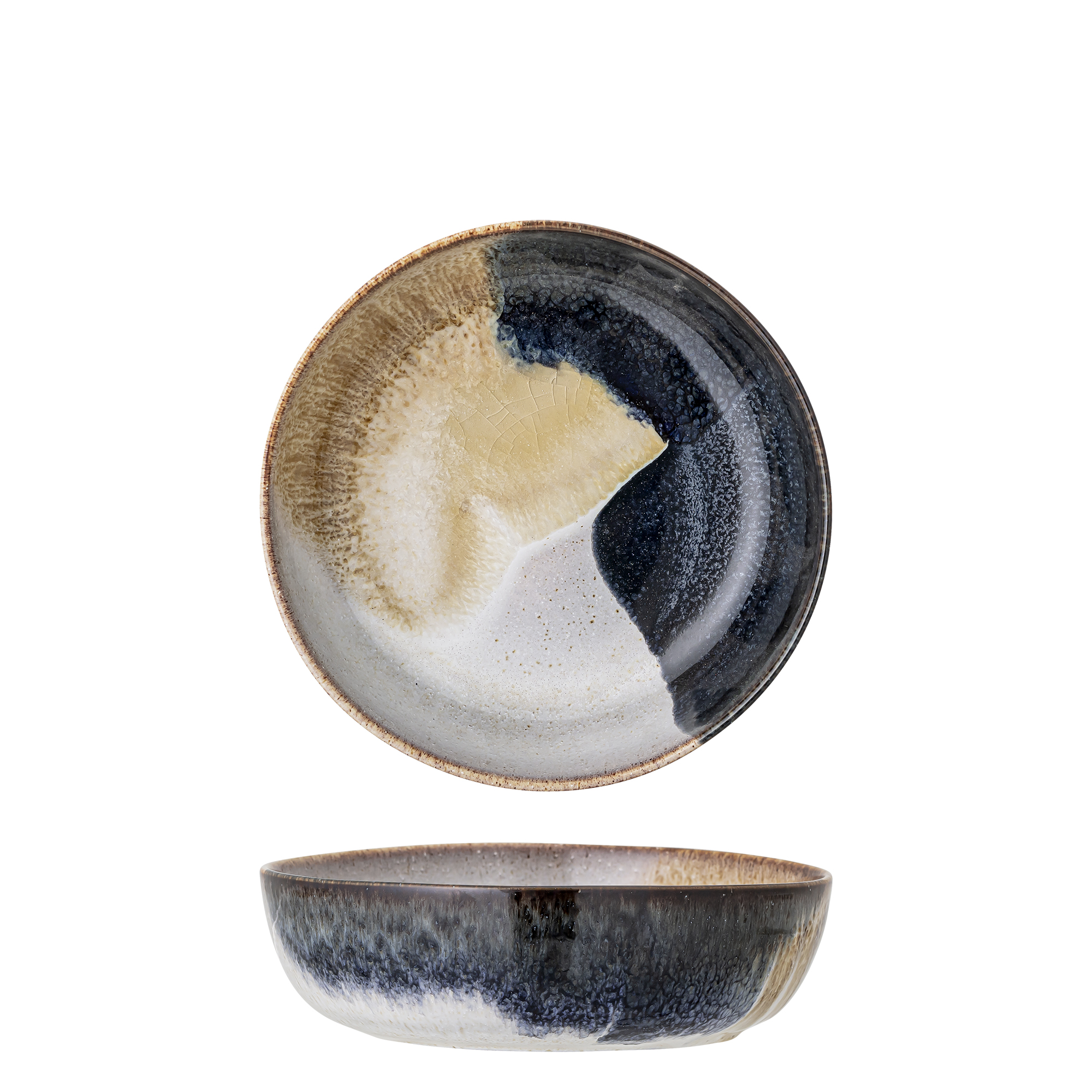 Bloomingville - Jules Skål, Blå, Stentøj, D17,5xH5,5 cm billede