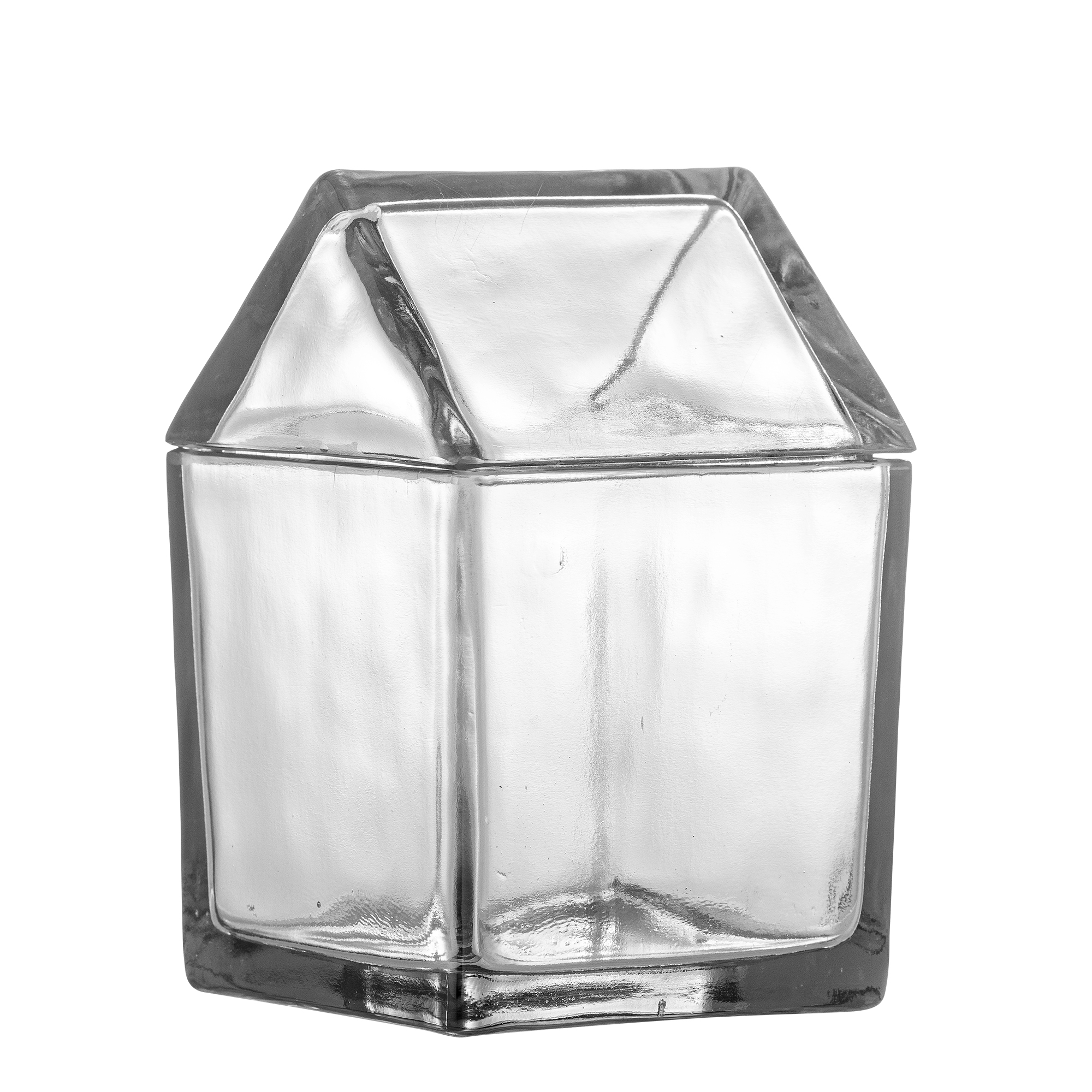 Bloomingville - Elius Krukke m/låg, Klar, Genanvendt Glas, L12xH19xW12 cm