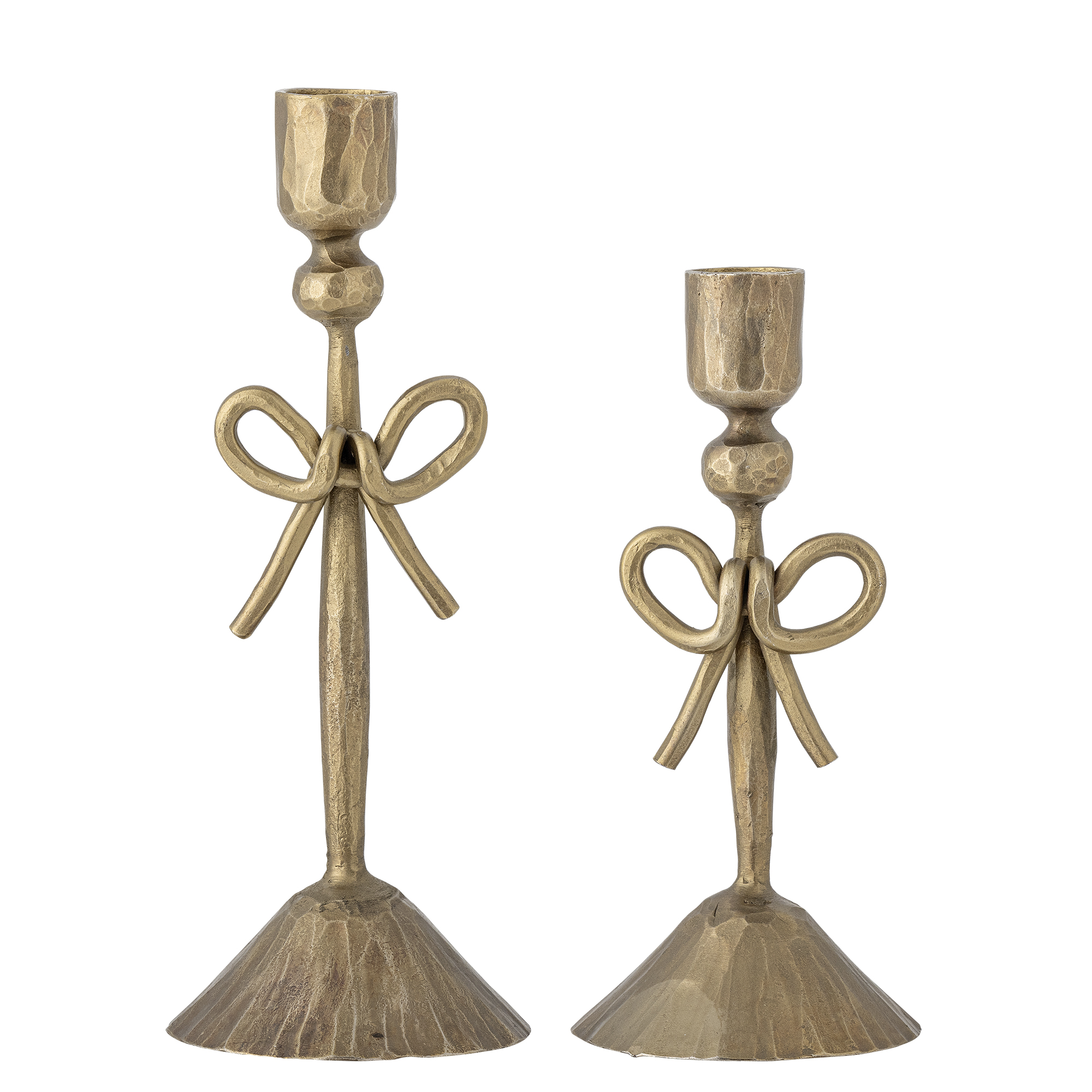 Bloomingville - Arc Lysestage, Messing, Metal, D8xH18/D9xH22 cm, Set of 2