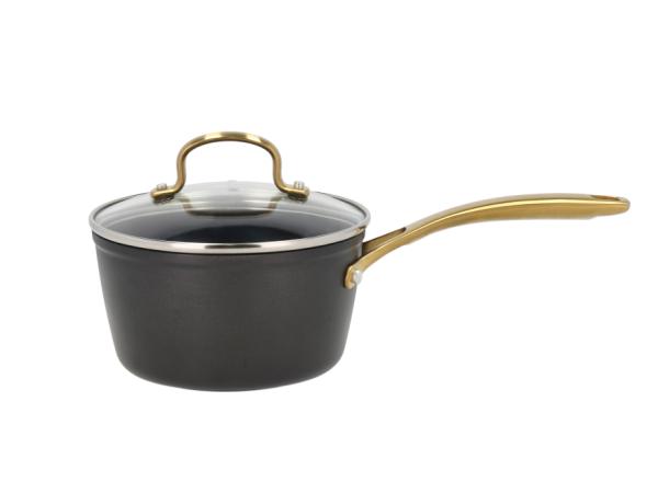 Claus Holm - Kasserolle med glaslåg keramisk Brasserie 1,5 liter Sort non-stick