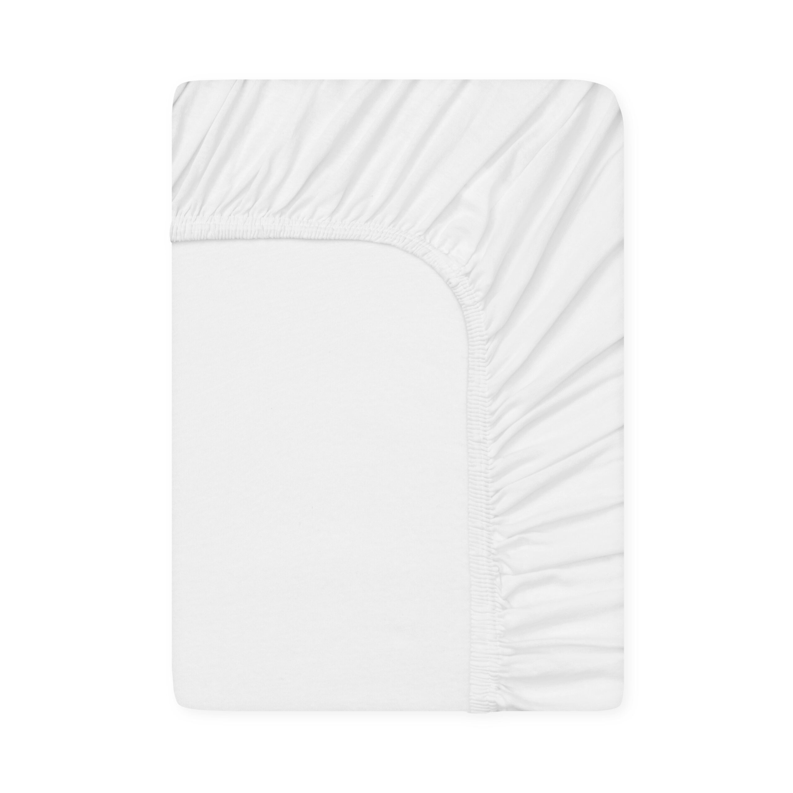 Jersey faconlagen 90X200/45 cm 100% Bomuld - hvid