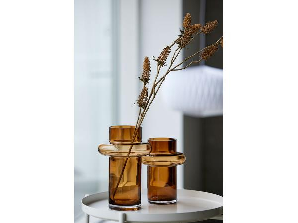 Lyngby Glas Tube Vase 20 cm Amber