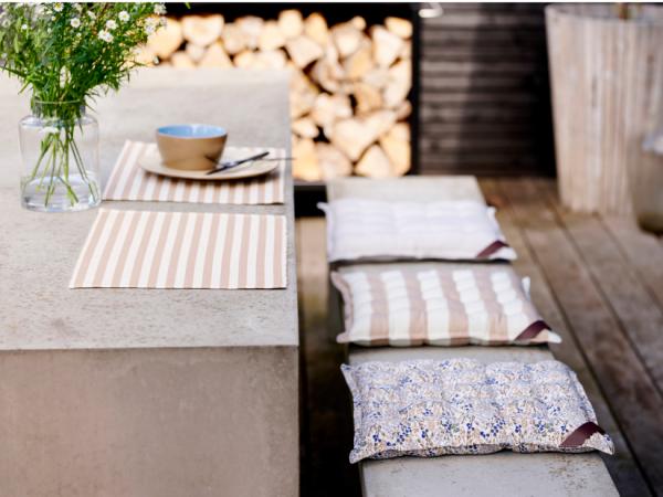 Södahl Statement Stripe Dækkeserviet 33 x 48 cm 2 stk. Beige