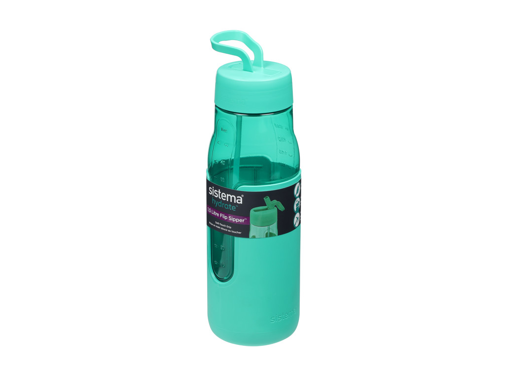 Sistema - Flip Sipper Bottle 1.5L, Grøn
