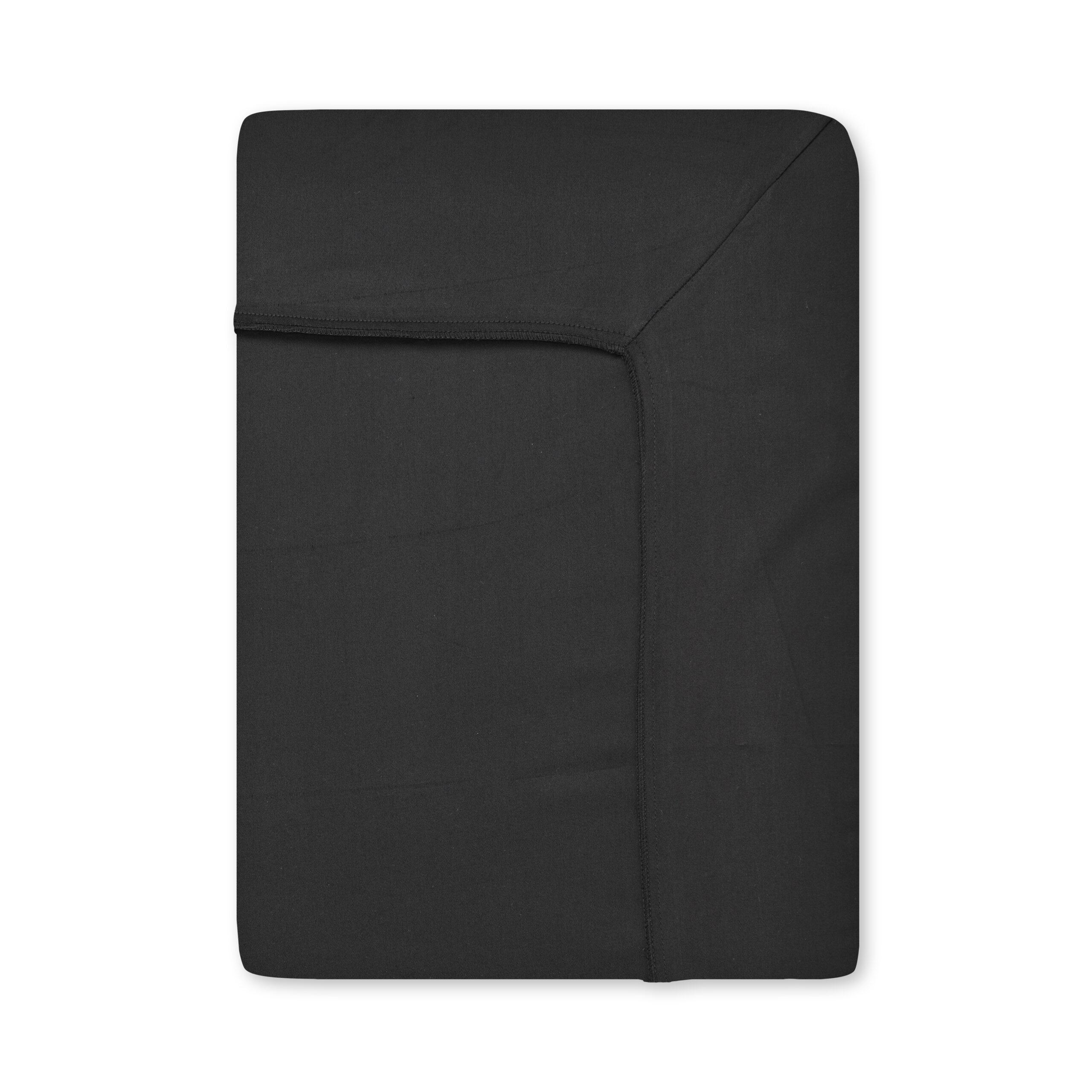 Engholm Textiles - Kuvertlagen Satin, 120X200X25 cm, Sort