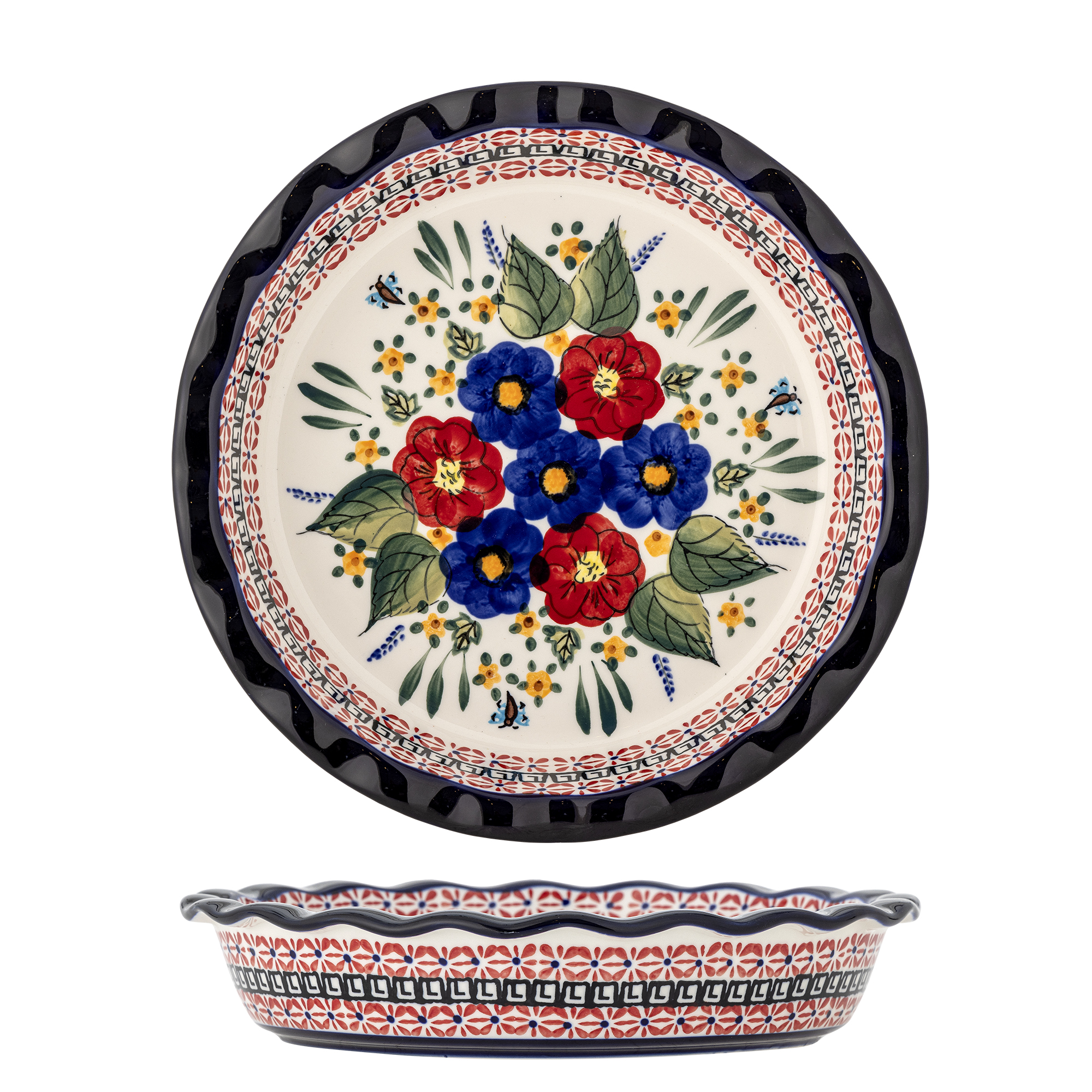 Bloomingville - Florist Skål, Multifarvet, Stentøj, D26,5xH5 cm