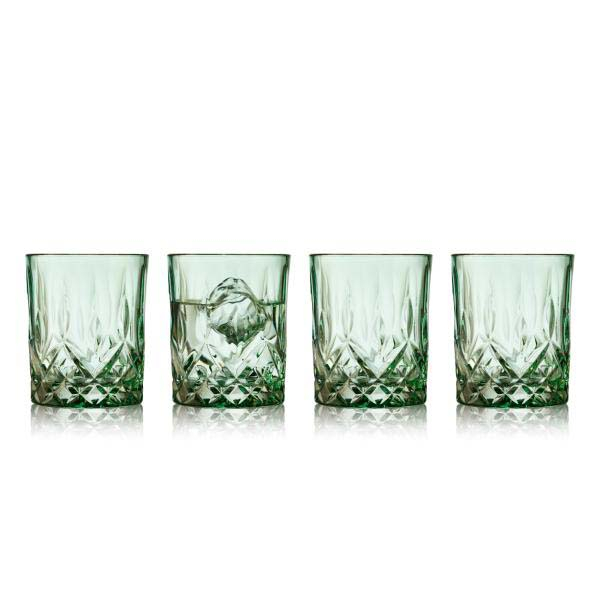Billede af Lyngby Glas - Sorrento Whiskyglas 32 cl 4 stk. Grøn hos Rikki Tikki Shop