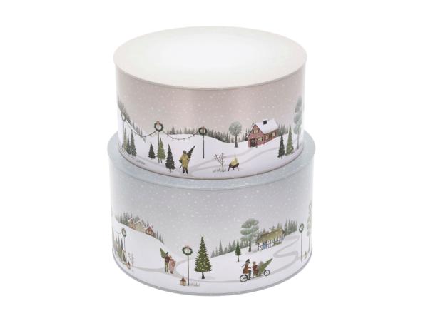 Bastian Vinter Kagedåse 22x12/20x10 cm 2 stk. Arctic Ice/Woodrose Bastian Vinter Kagedåse 22x12/20x10 cm 2 stk. Arctic Ice/Woodrose