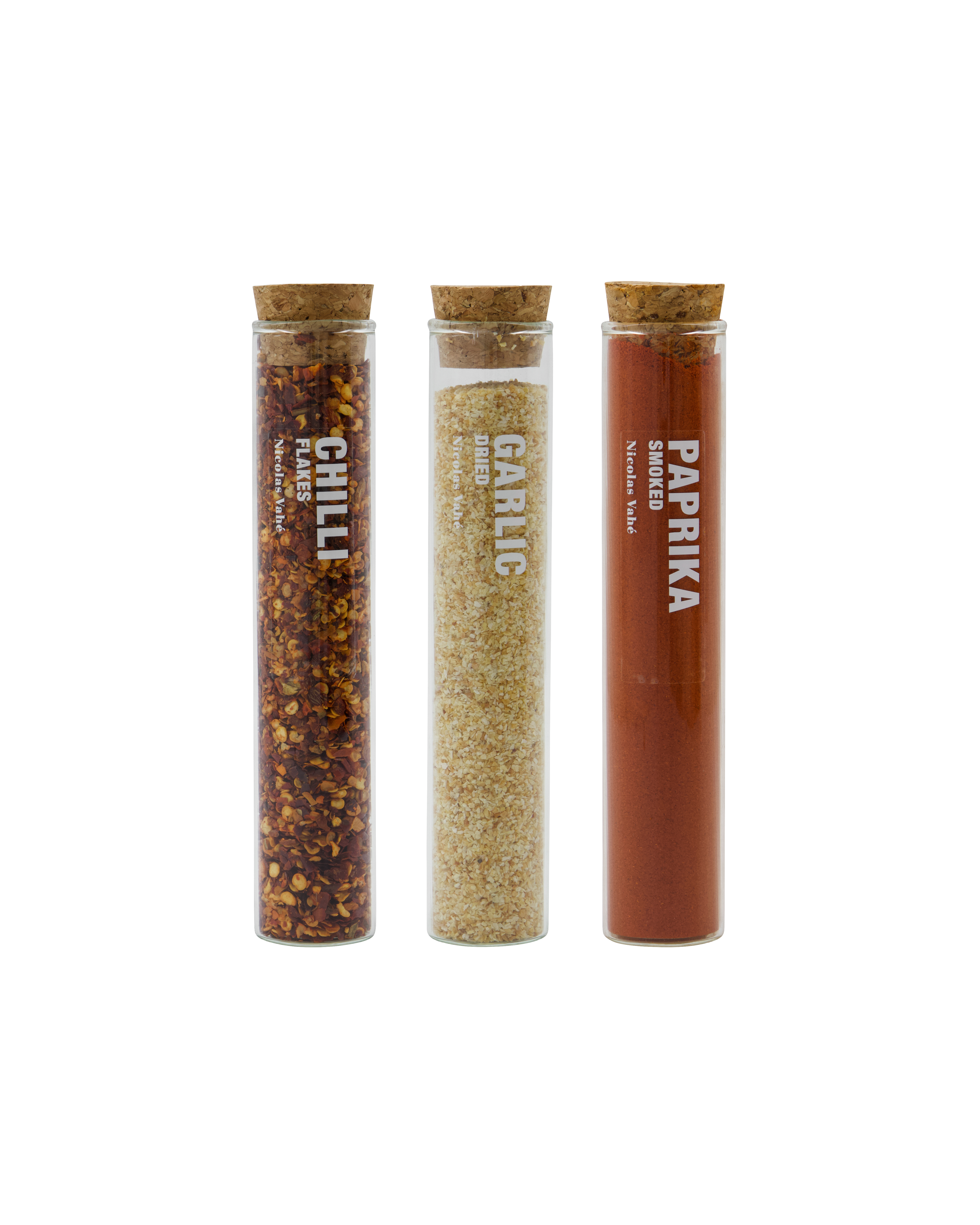 Nicolas Vahé - Spices, Chilli, garlic, smoked paprika, 45|65|55 g|g|g