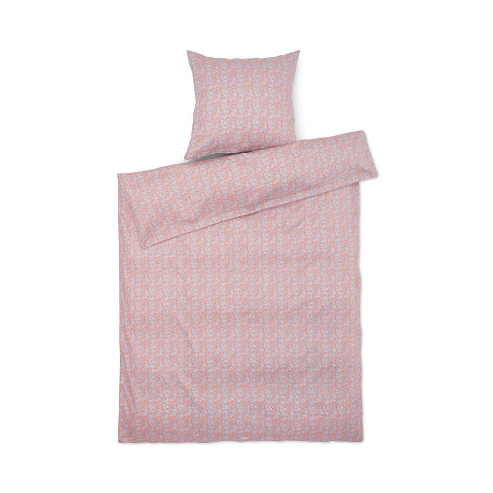 Juna - Pleasantly Sengetøj 140x200 cm lys blå/rosa