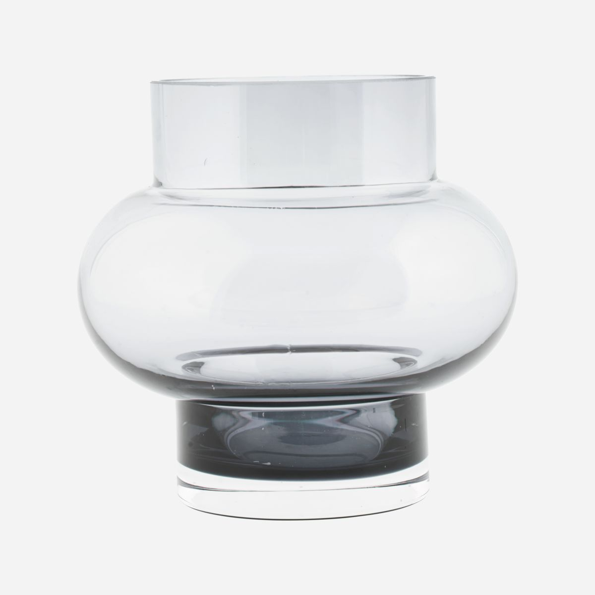 Forms Low Vase, H 16 cm, grå*