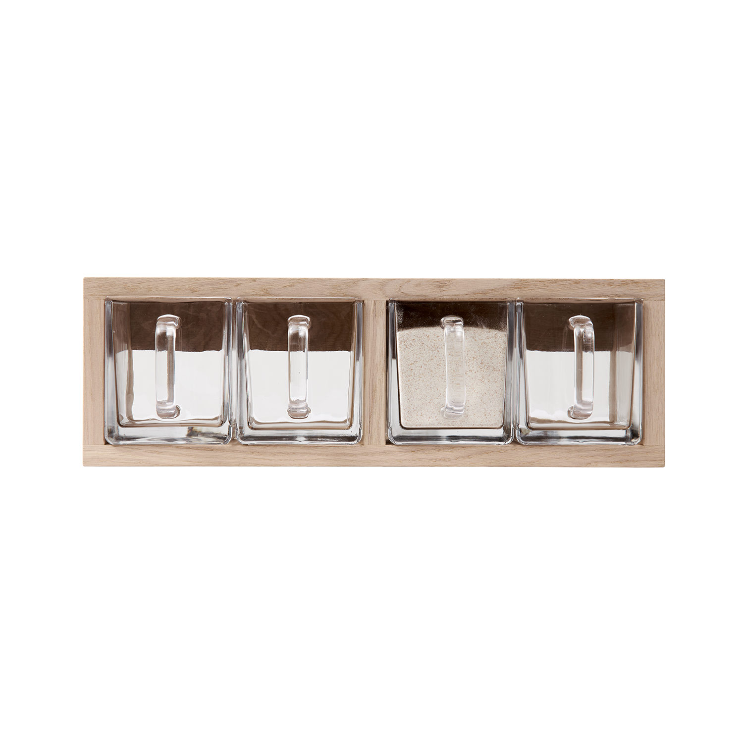 Andersen Furniture - A-organizer shelf 1 Hvidpigm. Mat lak, L52xD17xH18 cm Eg Hvidpigm. Mat Lak / 4 Glas
