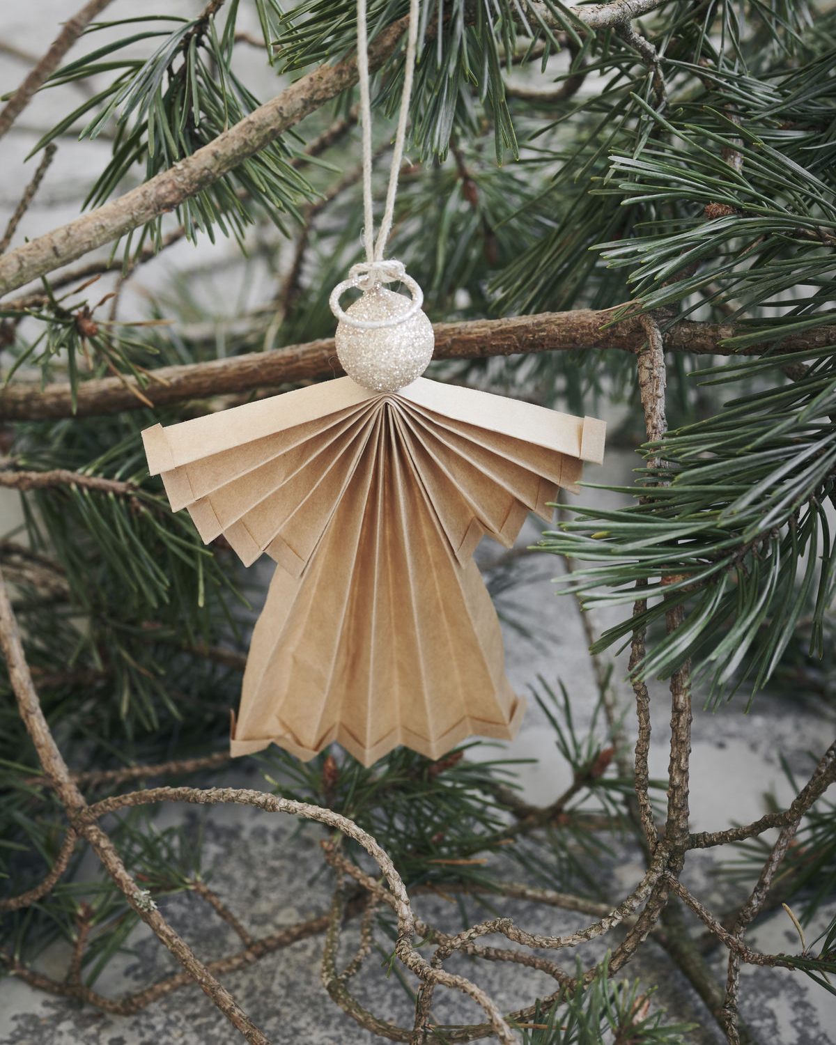 Julepynt, Angel, Natural, 24 cm*