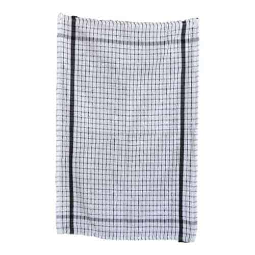 Engholm Textiles - Frotte viskestykke – Hvid bund – Sort