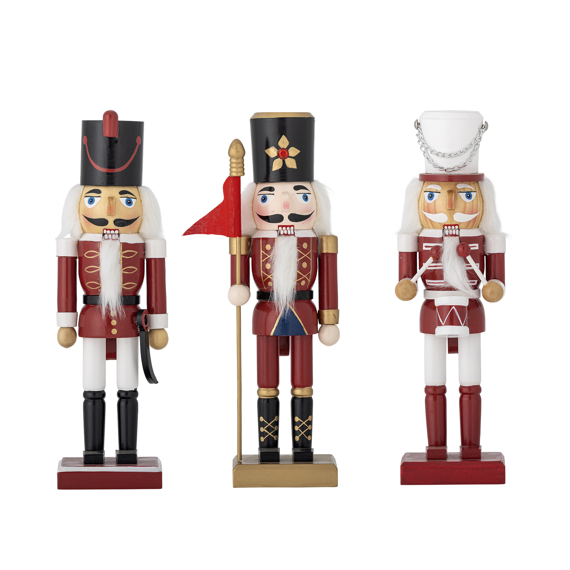 Bloomingville - Darren Deko, Rød, Fyr, L7xH25xW7 cm, Set of 3