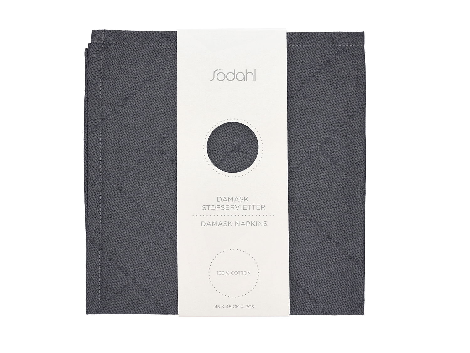 Södahl Tiles Damask Stofservietter, 45x45 cm, 4 stk, Ash